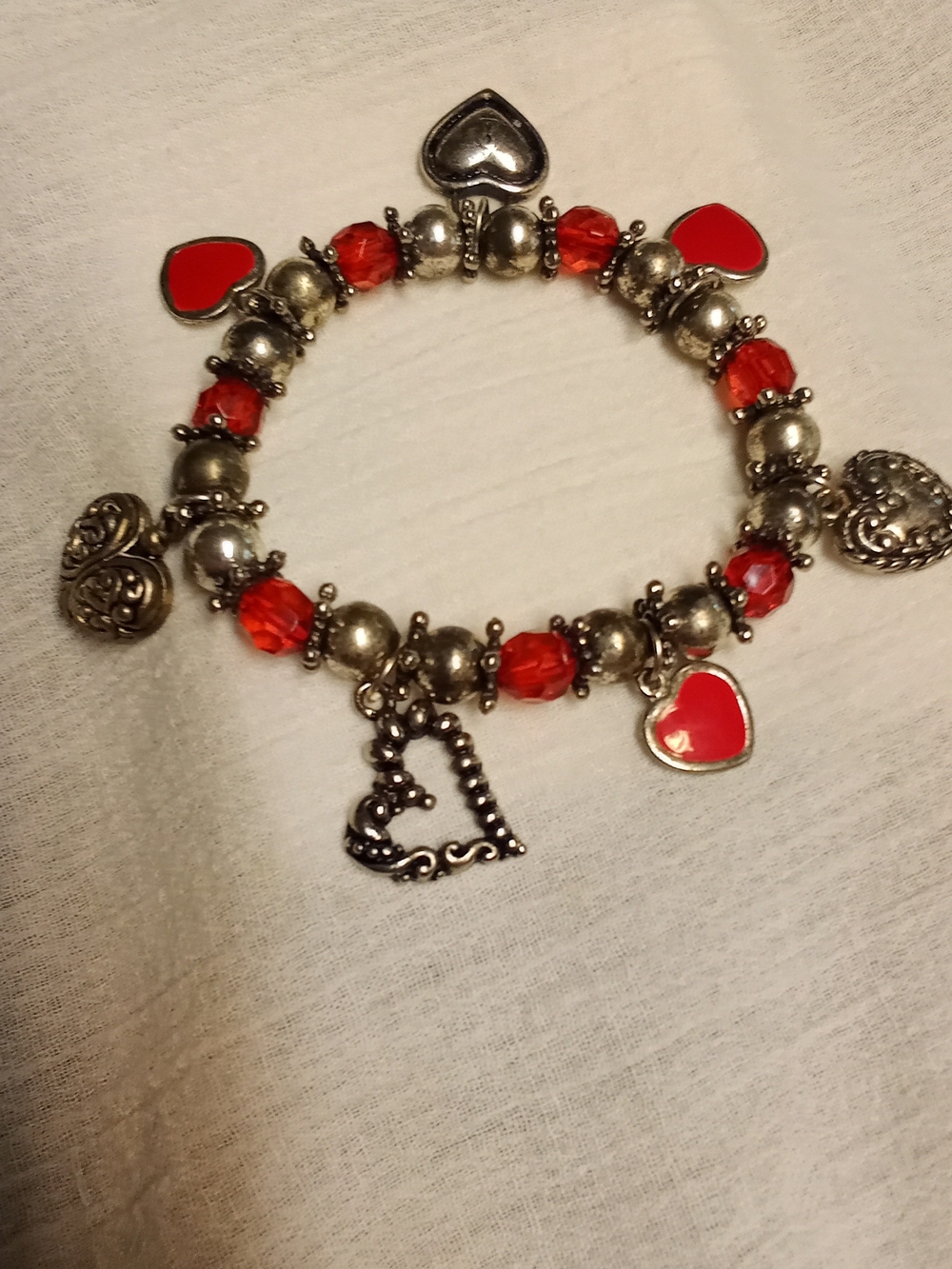 Red Heart Charm Bracelet - Women Jewelry Bracelets